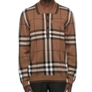 Burberry Brown Plaid Men's Sweater